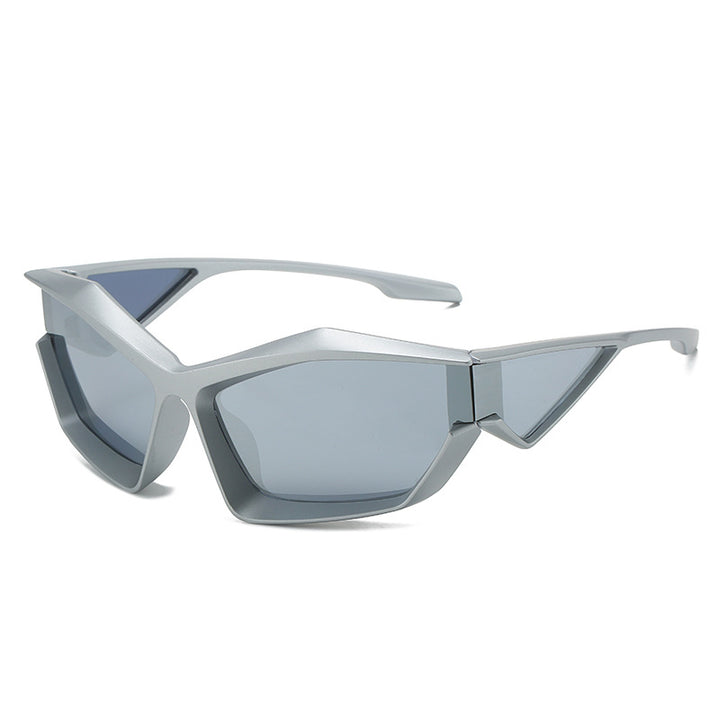 Women's sporty performance sunglasses with modern geometry frame Kalsten