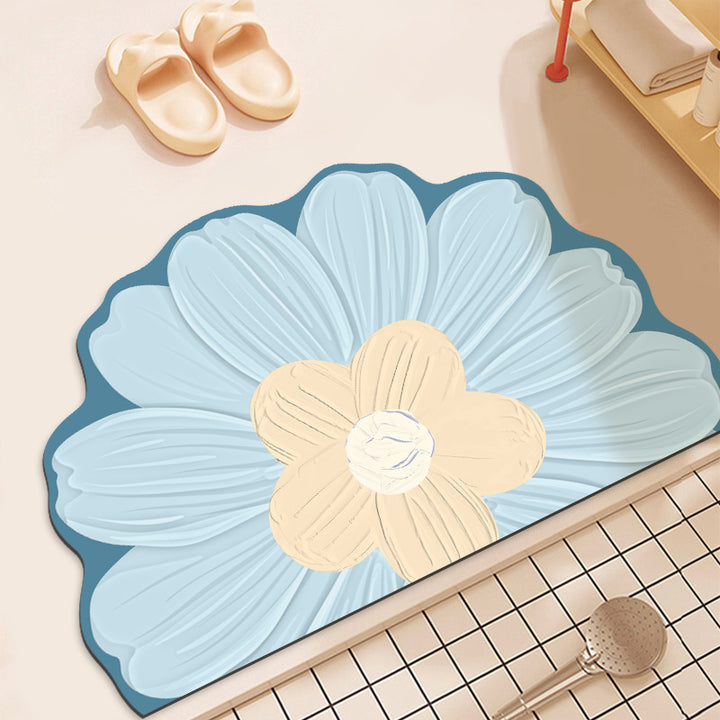 Floral Shaped Welcome Mat