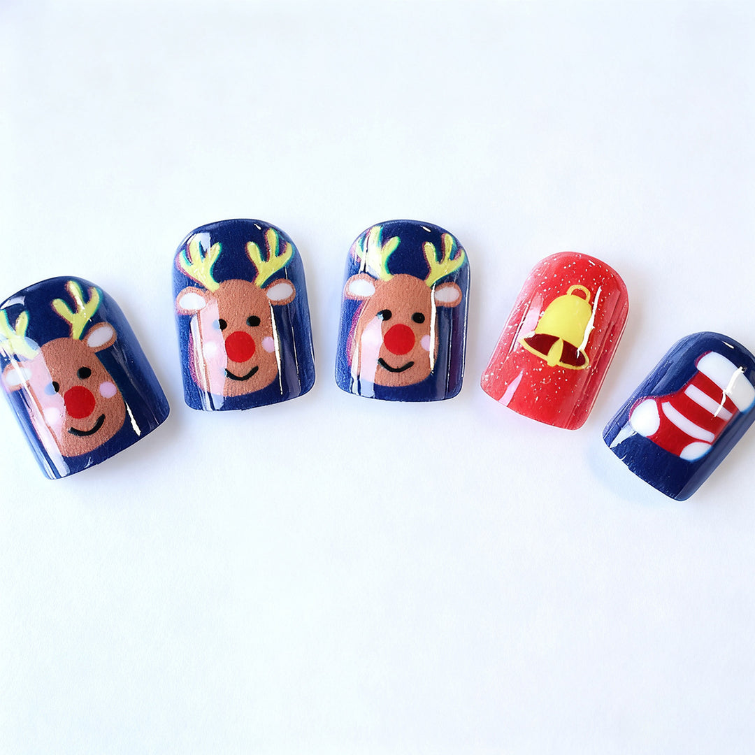 Festive artificial nails with Christmas design Kalsten