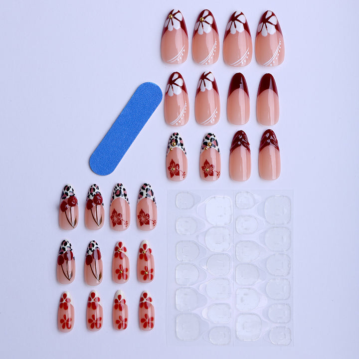 Artificial artificial fingernails with floral and animal motifs Kalsten