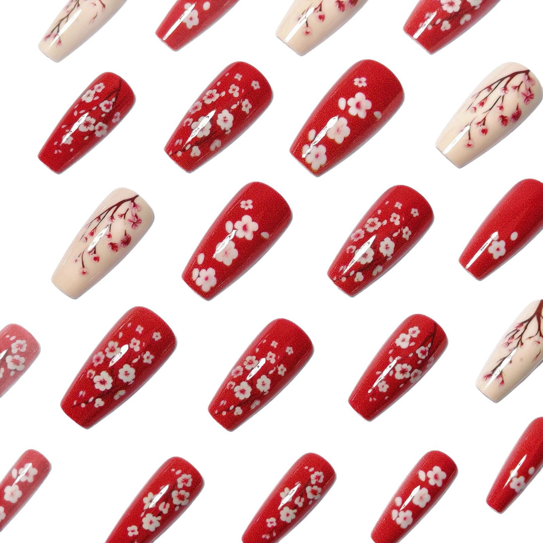 Artificial nails with blooming cherry blossom design Kalsten