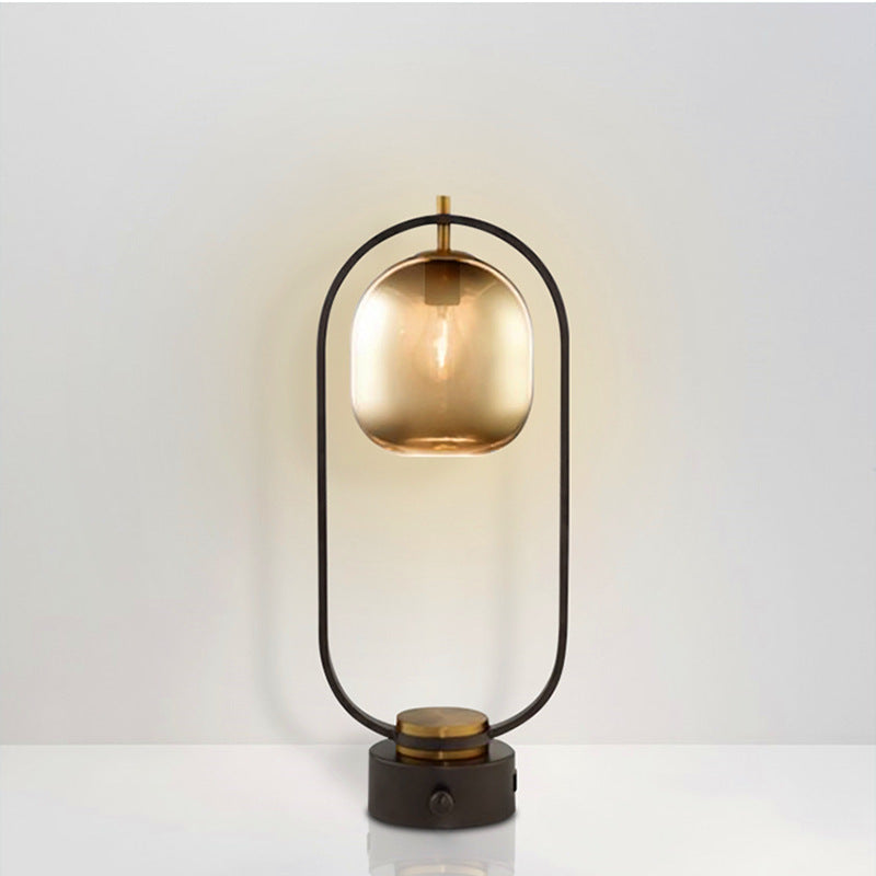 Minimalist Glass Accent Table Lamp