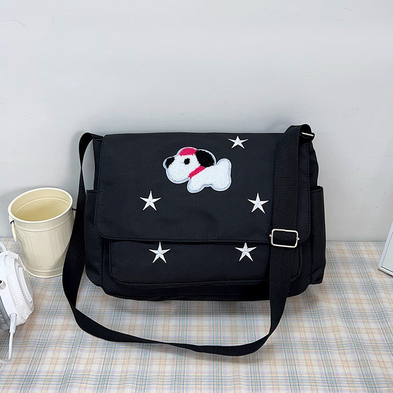 Playful Cartoon-Themed Messenger Bag