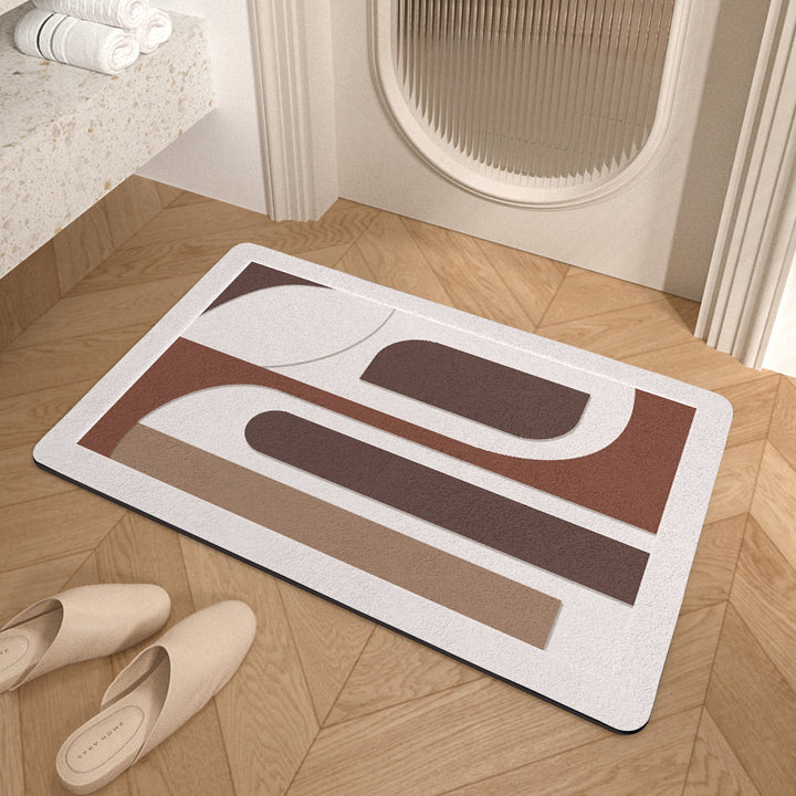 Modern Abstract Bath Mat Kalsten