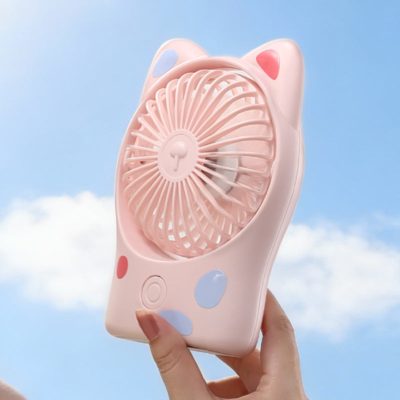 Unisex portable table fan with cat ears quiet motor and rechargeable battery Kalsten