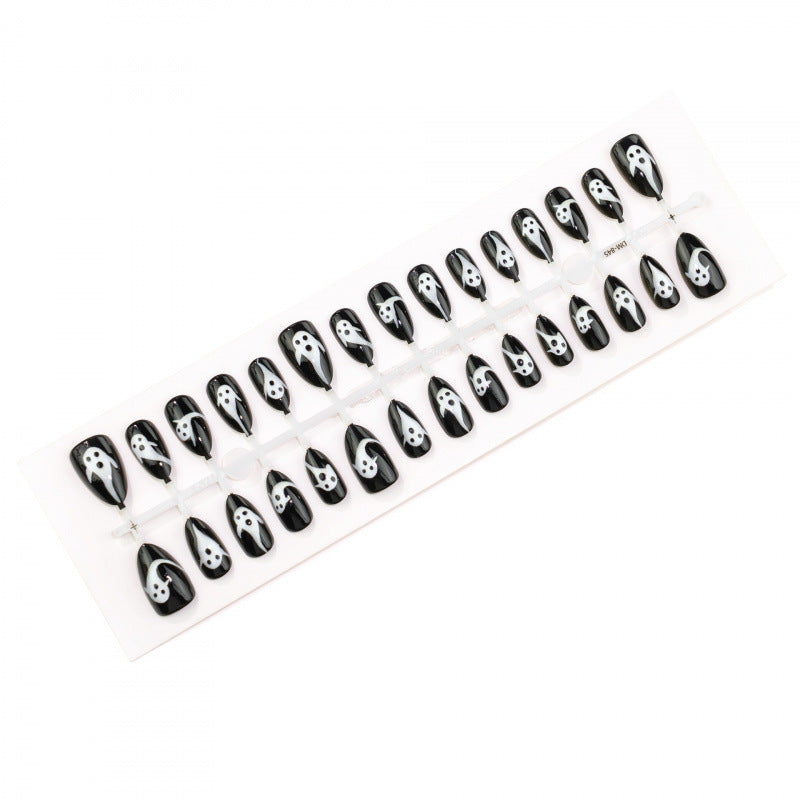 Ghostly-Themed Press-On Nail Art Set