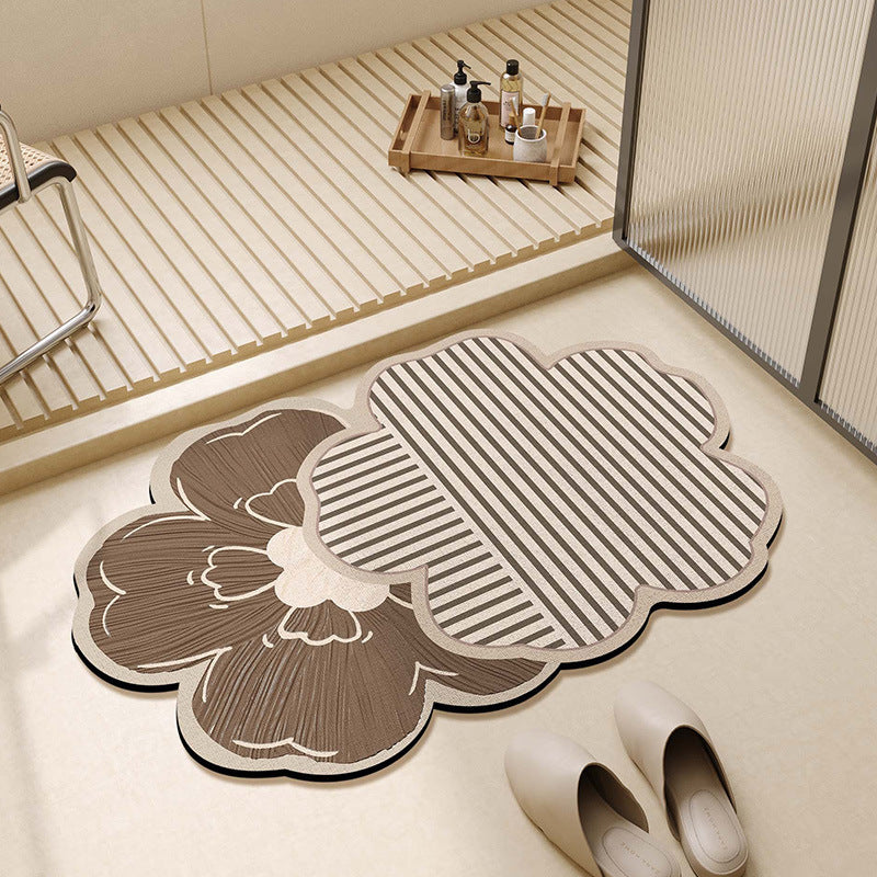 Floral Shape Bathroom Mat