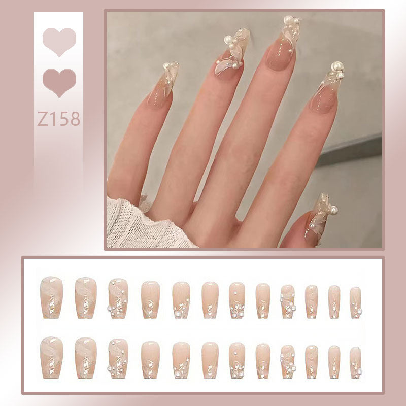 Elegant Floral Detail Press-On Nails