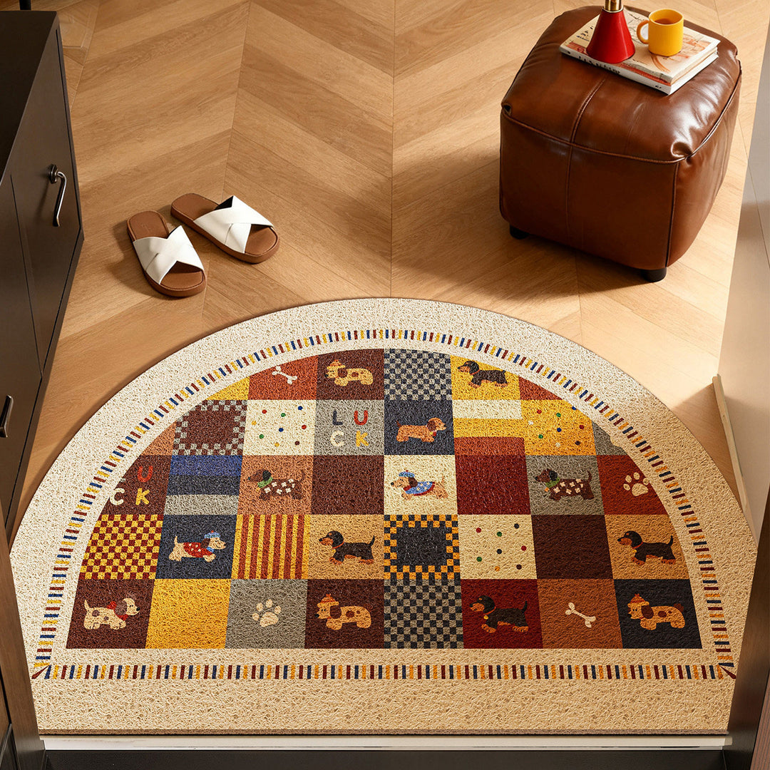 Decorative Dog-Themed Area Mat Kalsten