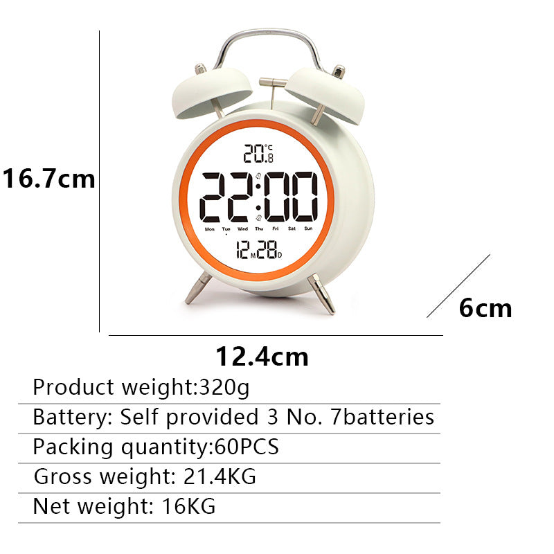 Digital alarm clock with large LED digits and temperature sensor Kalsten
