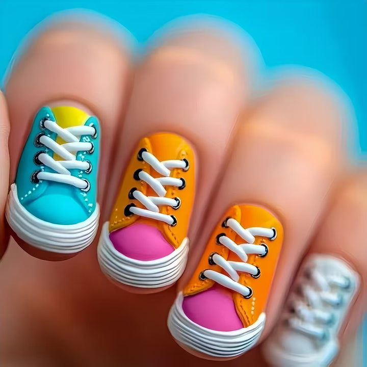 Creative Art Nail with Sneakers Design Kalsten