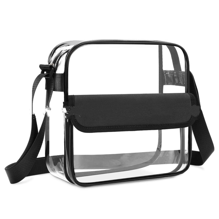 Transparent Shoulder Bag with Practical Flap Kalsten