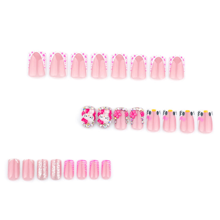 Artistic Nail Art with Animal Motifs and Glitter Accents Kalsten