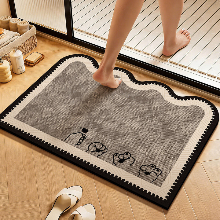 Plush Cartoon Dog Area Mat