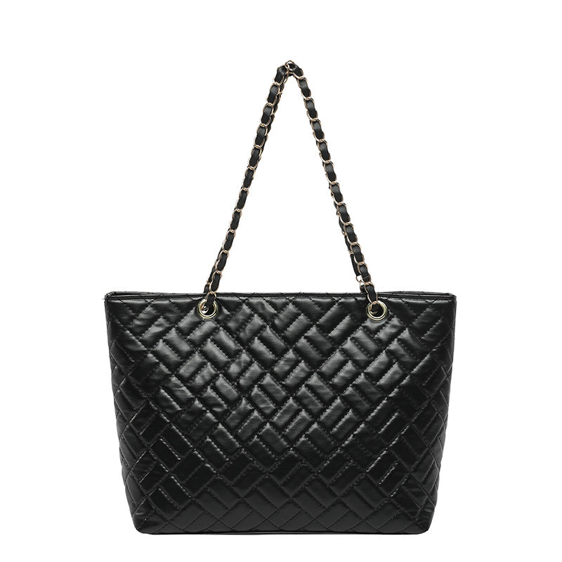 WoQuilted Tote Bag with Chain Handles Kalsten