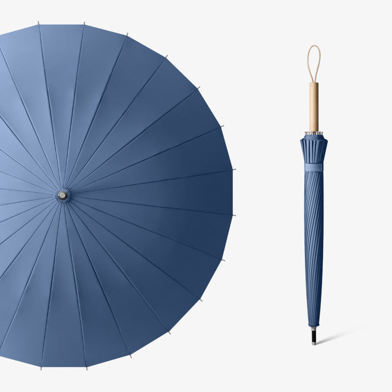 Women's Elegant Premium Folding Umbrella with Ergonomic Wooden Handle Kalsten