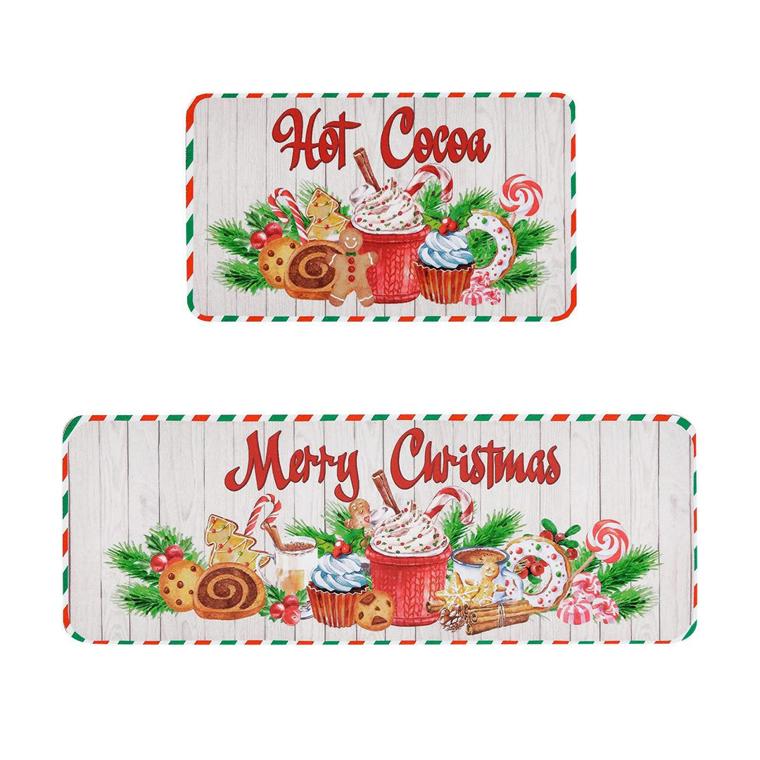 Playful Holiday-Themed Kitchen Mat Set Kalsten