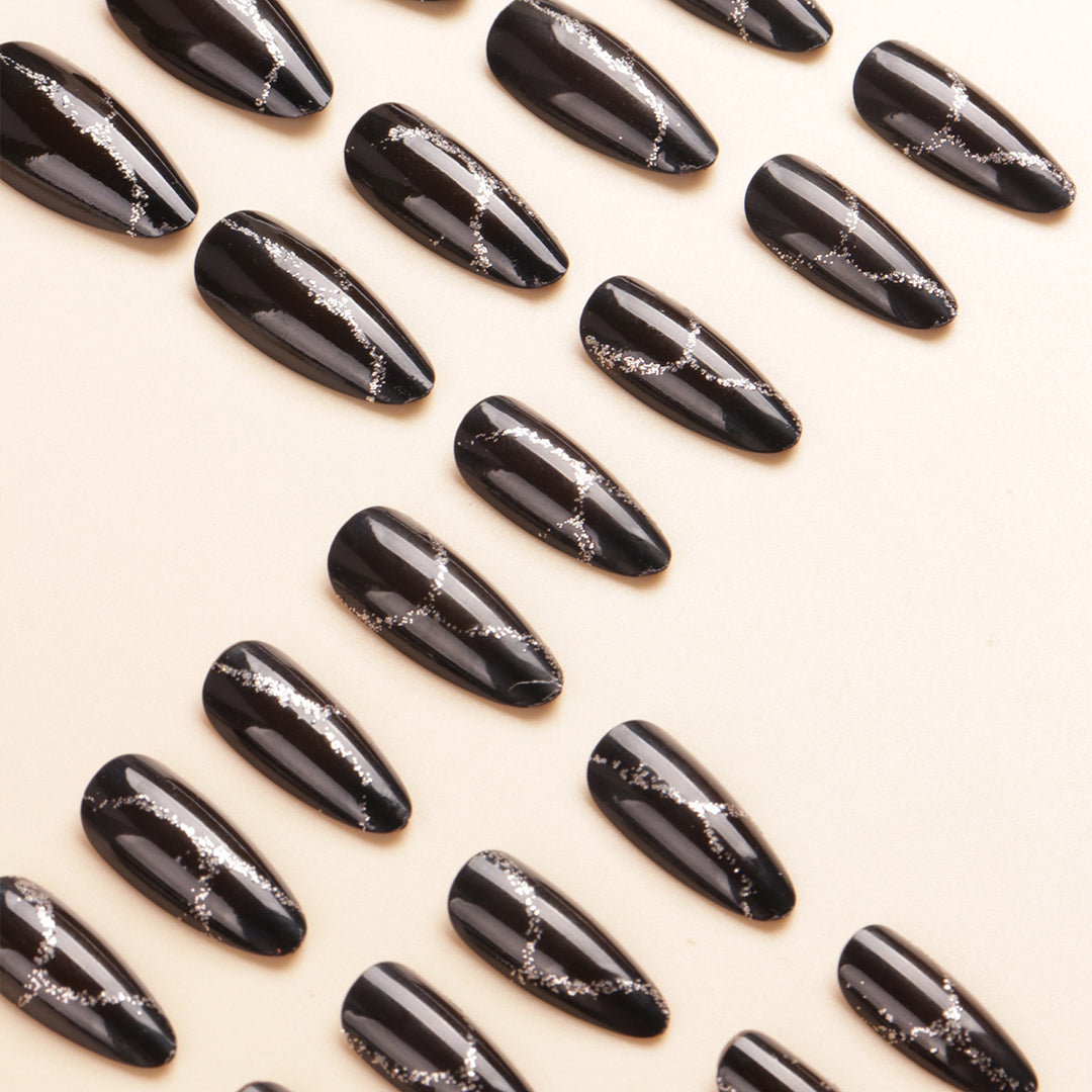 Artistic Pointed Press-On Nail Designs Kalsten