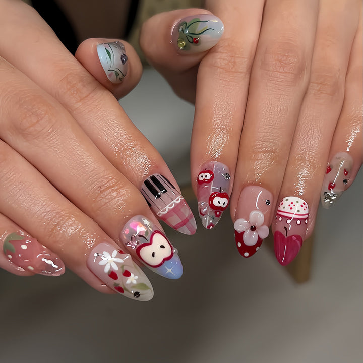 Artificial nails with creative designs and unique patterns Kalsten