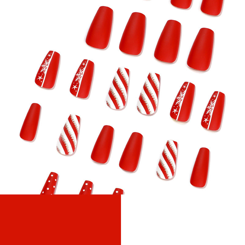Artful Nail Extensions in Festive Design Kalsten