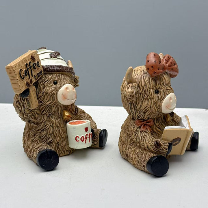 Decorative Highland Cattle Coffee Figure Kalsten