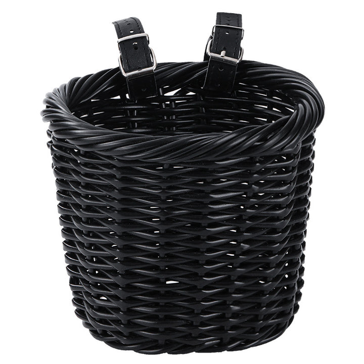 Unisex storage basket with elegant leather handles Kalsten