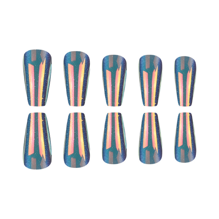 Glossy Long Stiletto Press-On Nails Kalsten