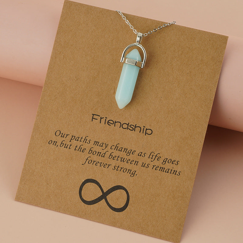 Pendant Necklace with Inspirational Message Kalsten