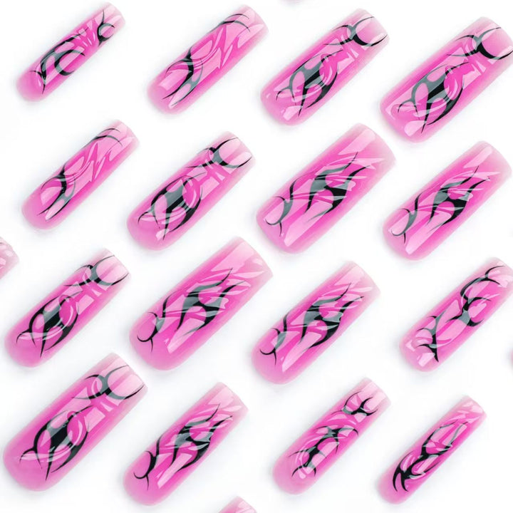 Artistic Nail Tips with Floral and Abstract Designs Kalsten 1788229281