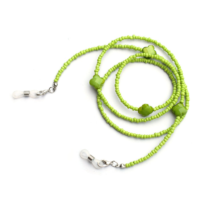Beaded Eyewear Chain with Flower Accents Kalsten