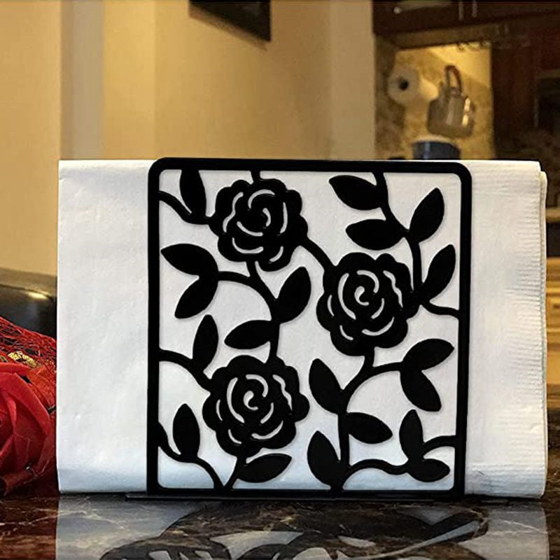 Decorative Napkin Holder with Flower Print