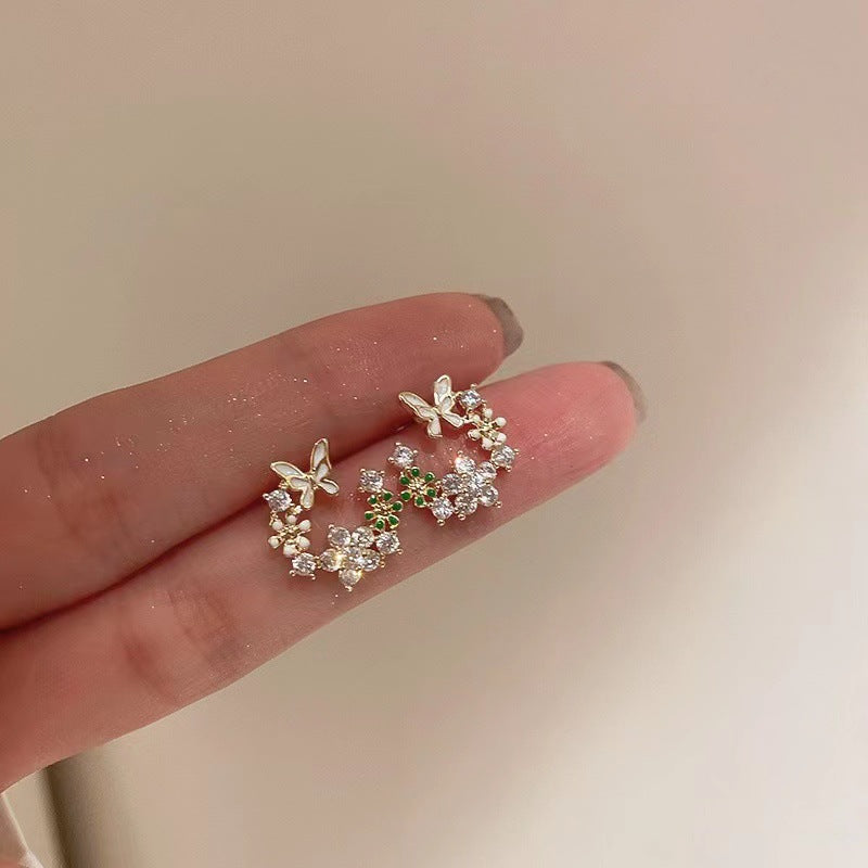 Floral Butterfly Stud Earrings Kalsten