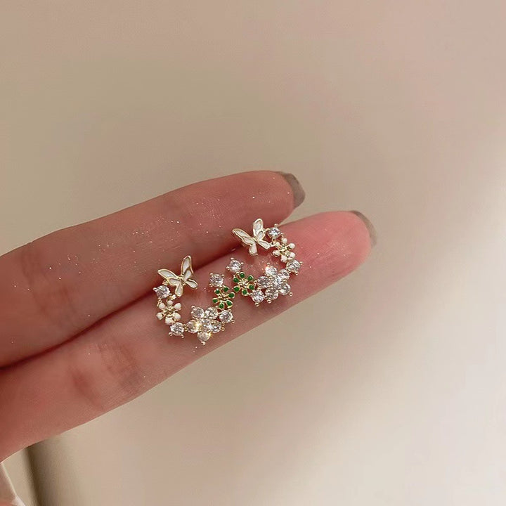 Floral Butterfly Stud Earrings Kalsten