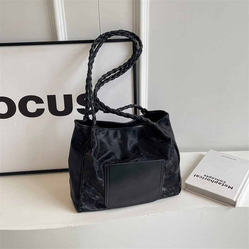 Fashionable Braided Handle Tote Bag Kalsten