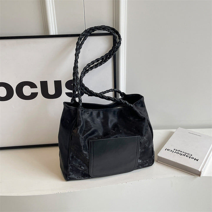 Fashionable Braided Handle Tote Bag Kalsten
