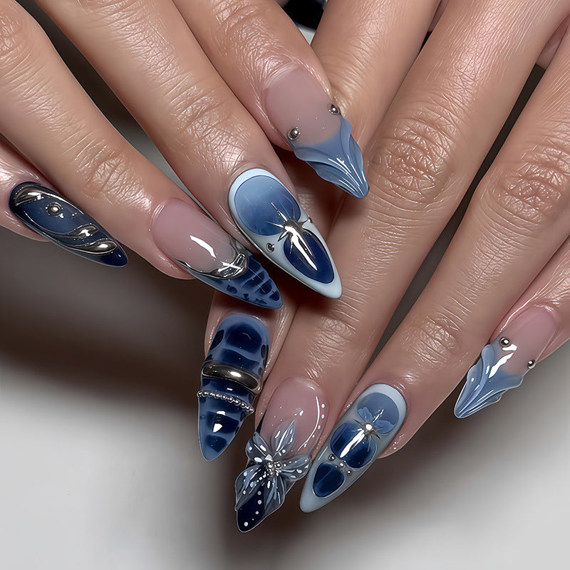 Luxurious Artistic Full Cover Press-On Nails Kalsten