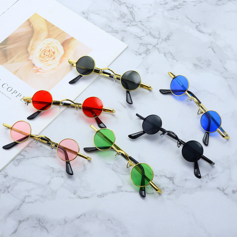 Retro-Inspired Round Metal Frame Sunglasses Kalsten