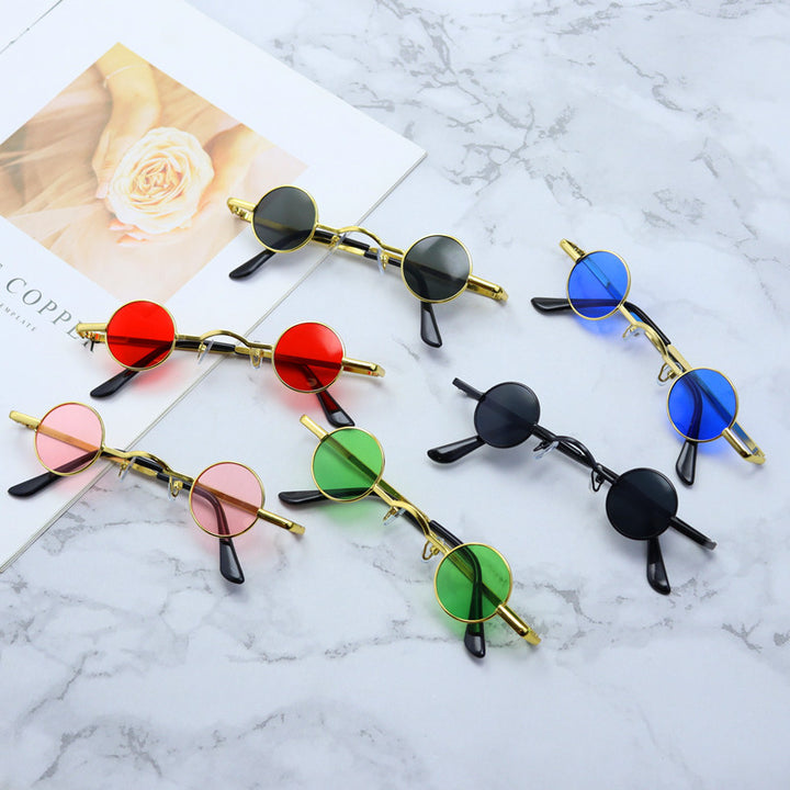 Retro-Inspired Round Metal Frame Sunglasses Kalsten