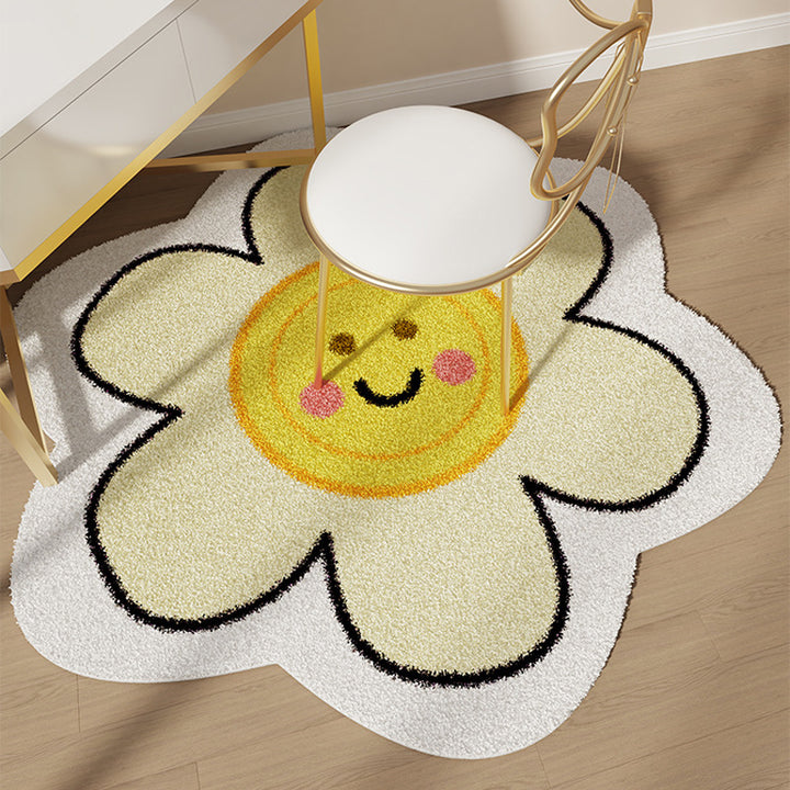 Playful Flower-Shaped Area Rug