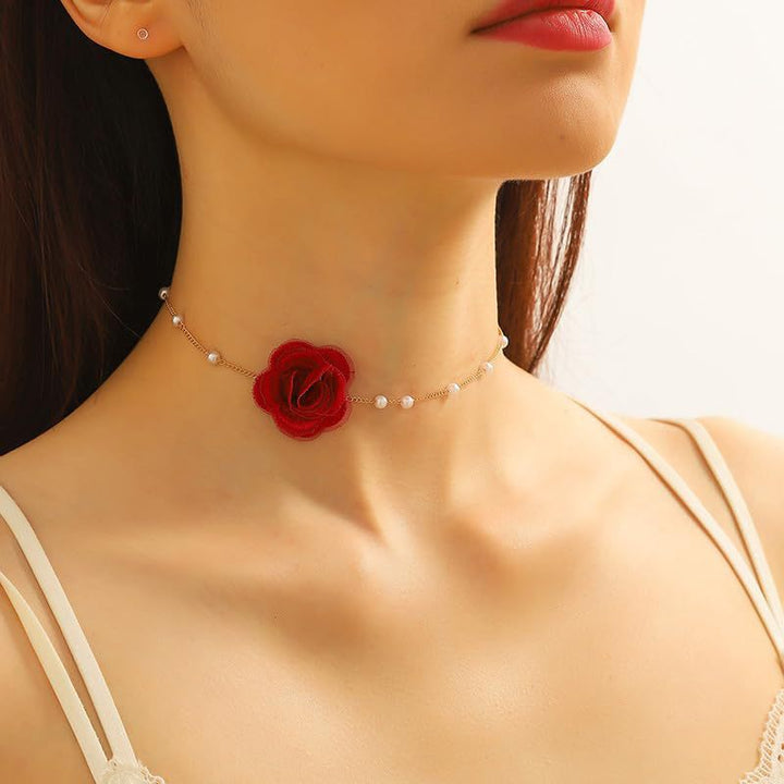 Floral Satin Cord Choker Kalsten