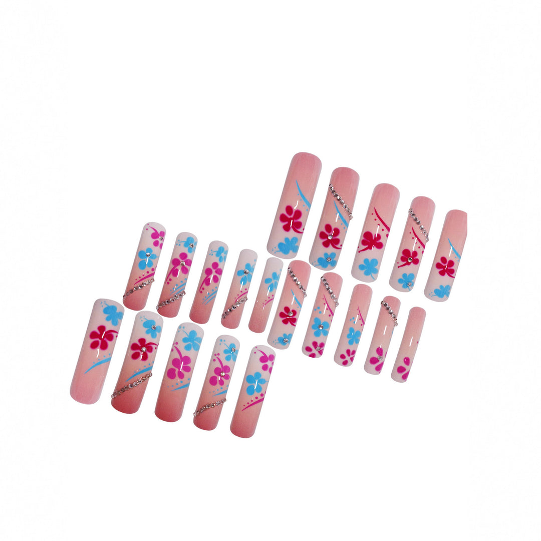 Artfully Designed Floral Press-On Nails Kalsten