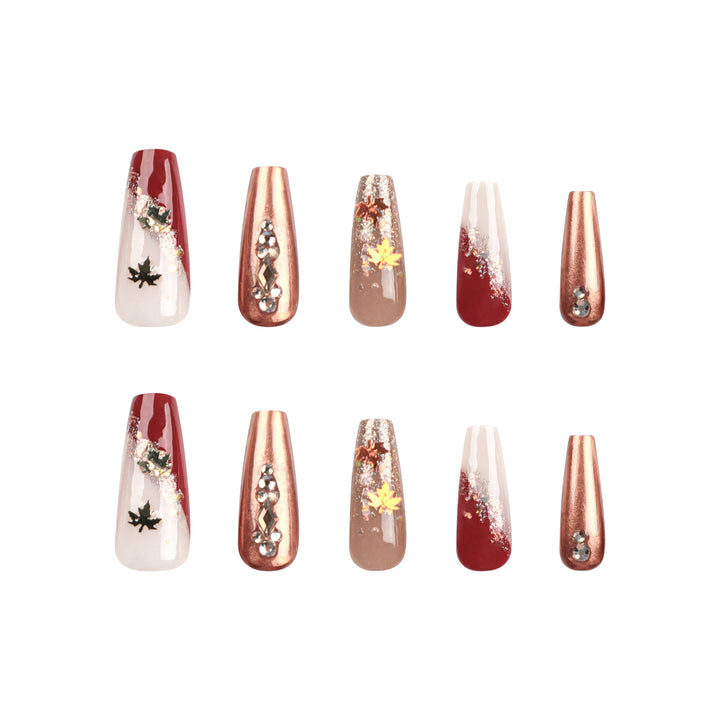 Artful Nail Extensions with Glitter and Flower Accents Kalsten