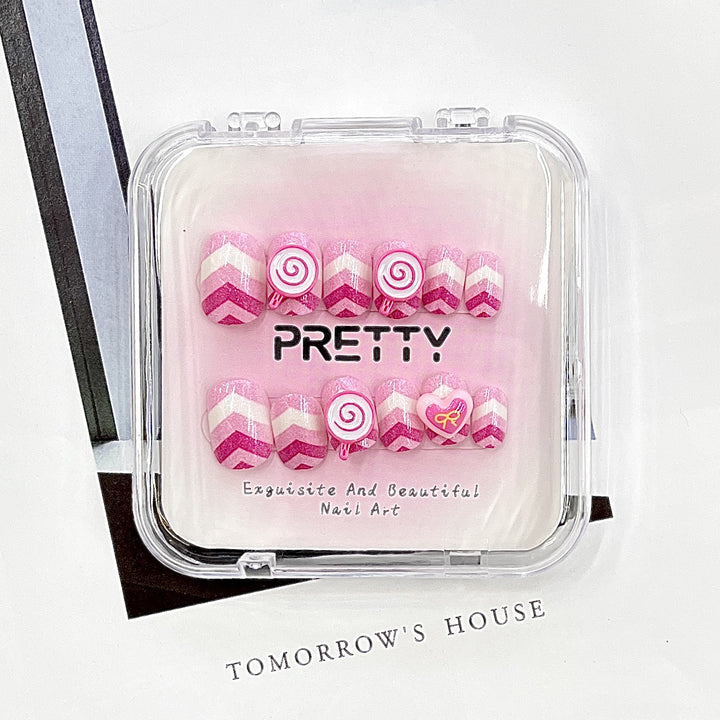 Decorative Press-On Nail Set Kalsten
