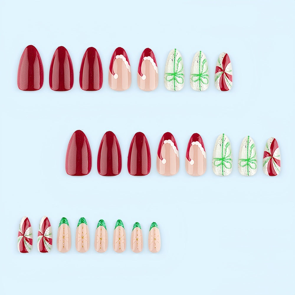 Artificial nails in festive Christmas design Kalsten 1788232693