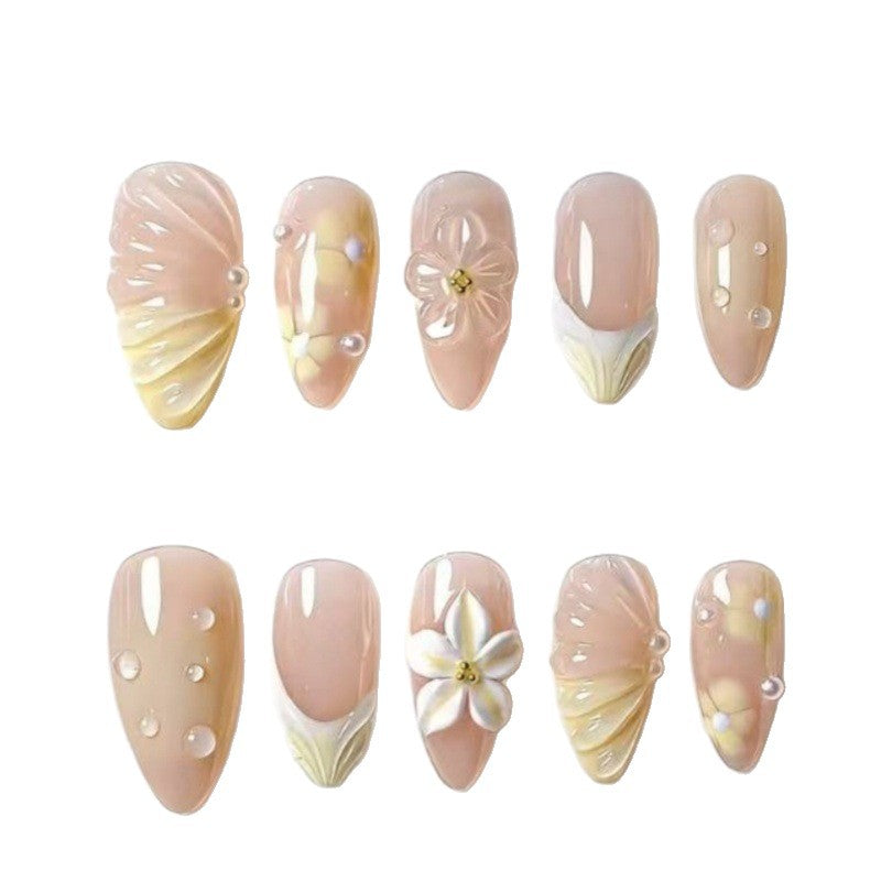 Elegant artificial nails with floral accents Kalsten