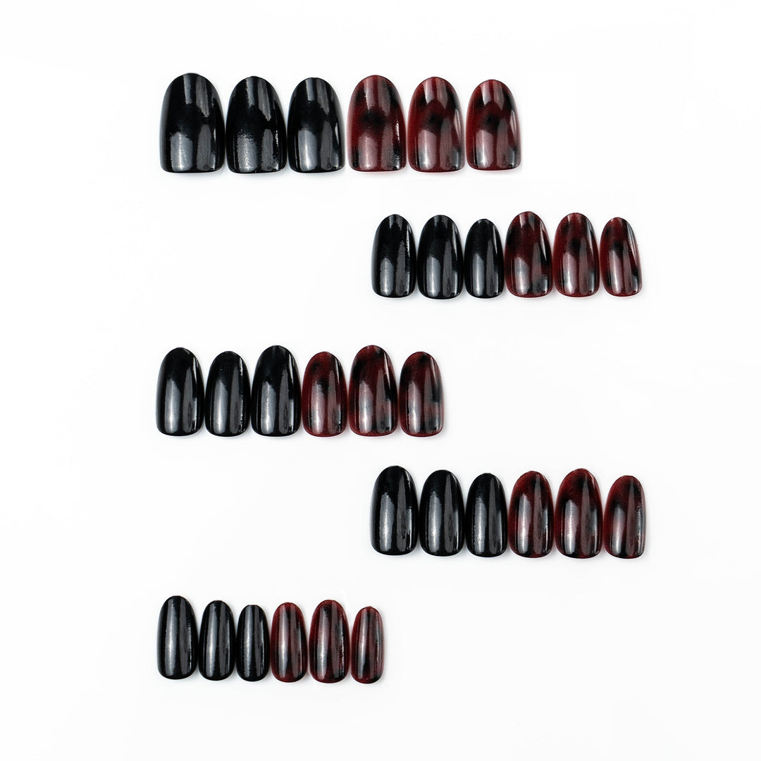 Glamorous artificial nails with glossy finish Kalsten