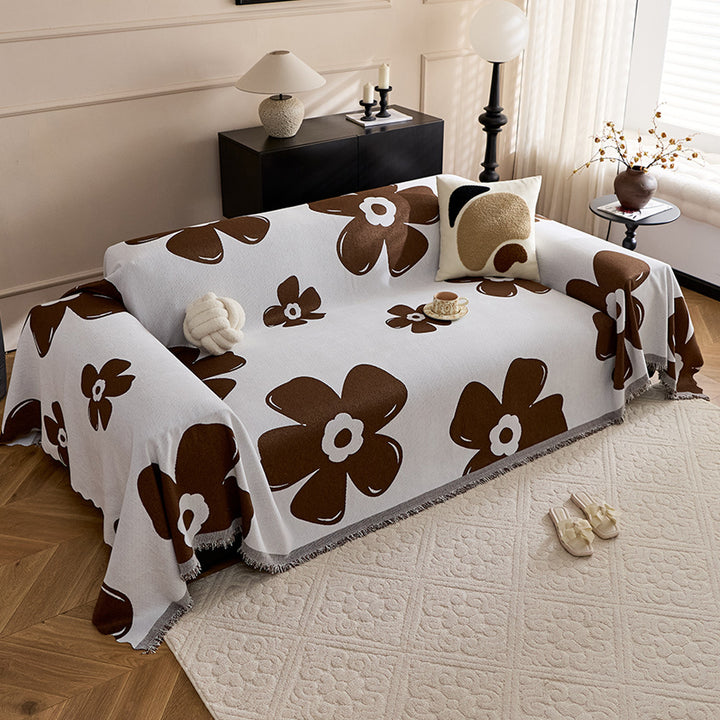 Floral Patterned Sofa Throw Blanket