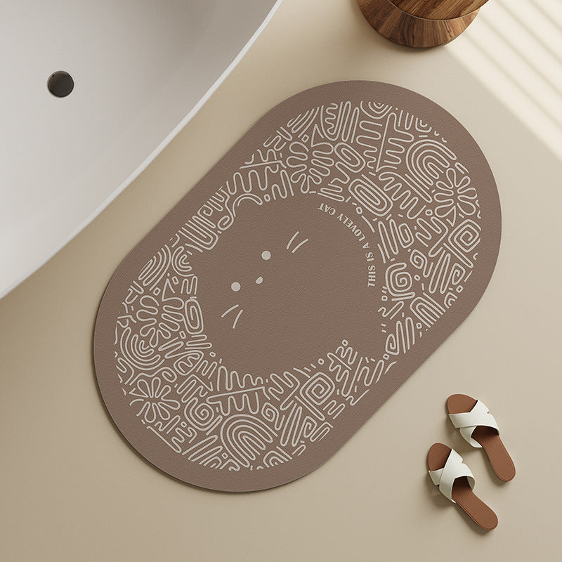 Decorative Dog-Themed Bath Mat Kalsten
