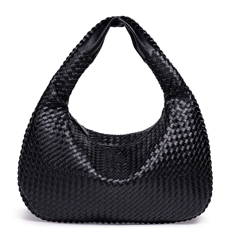 Handcrafted Woven Leather Hobo Bag Kalsten