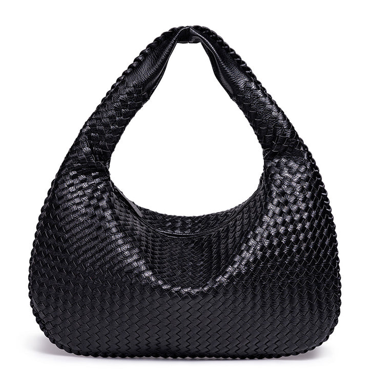 Handcrafted Woven Leather Hobo Bag Kalsten